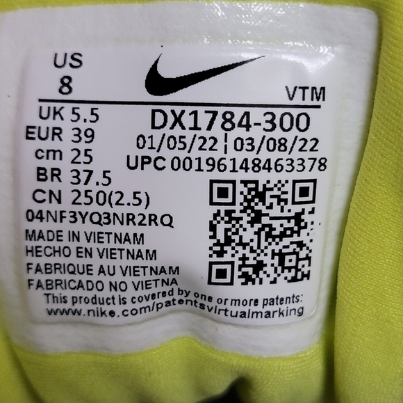 Nike VaporMax Plus Tennis Ball Neon Green DX1784-300 Women's Size Multi New - Picture 11 of 11